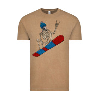 Vintage Coffee skeleton snowboard Vintage Tee - FaDigitalArtStudio