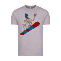 Vintage Zinc skeleton snowboard Vintage Tee - FaDigitalArtStudio