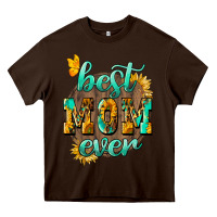 Chocolate Brown Best Mom ever mother's day Heavy Core Tee - HowdyJamesFarm