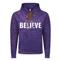 Cloud Purple believe bigfoot white Vintage Hoodie - artisFamous