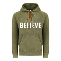 Believe Bigfoot White Vintage Hoodie | Teevron