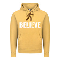 Vintage Mustard believe bigfoot white Vintage Hoodie - artisFamous