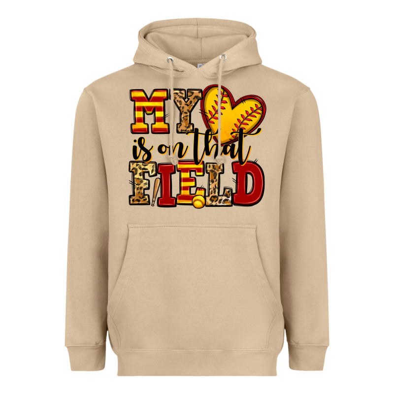 My Heart Is On That Field Softball Heavyweight Hoodie by Jasminsmagicworld | Teevron