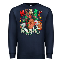 Navy merry and bright black man sneakers Premium Sweatshirt - RanaPortraitStore