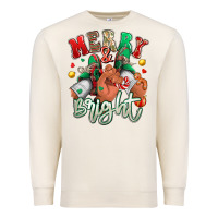 Merry And Bright Black Man Sneakers Premium Sweatshirt | Teevron