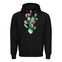 Black cactus 5 Zipper Hoodie - JahusDesignShop