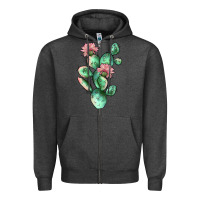 Charcoal Heather cactus 5 Zipper Hoodie - JahusDesignShop