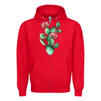 Red cactus 5 Zipper Hoodie - JahusDesignShop
