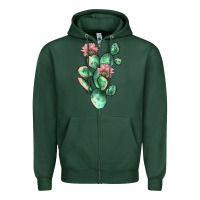 Sports Green cactus 5 Zipper Hoodie - JahusDesignShop