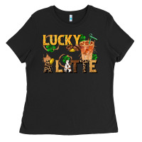 Black lucky a latte Ladies Tee - FaDigitalArtStudio