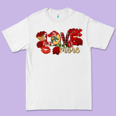 Love More Valentine's Day Premium Tee Designed By Fadigitalartstudio