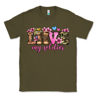 Army Green love my soldier olivia Classic Tee - OliviaCreatesArt