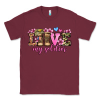 Burgundy love my soldier olivia Classic Tee - OliviaCreatesArt