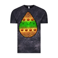 Cloud Black halloween pumpkin teardrop Vintage Tee - BundleAndBundleShop