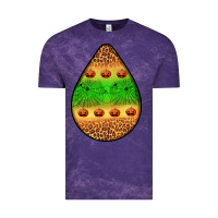 Cloud Purple halloween pumpkin teardrop Vintage Tee - BundleAndBundleShop