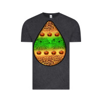 Vintage Black halloween pumpkin teardrop Vintage Tee - BundleAndBundleShop