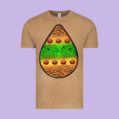 Halloween Pumpkin Teardrop Vintage Tee Designed By Bundleandbundleshop