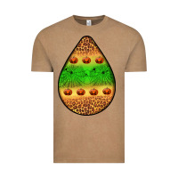 Vintage Coffee halloween pumpkin teardrop Vintage Tee - BundleAndBundleShop