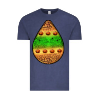 Vintage Denim halloween pumpkin teardrop Vintage Tee - BundleAndBundleShop
