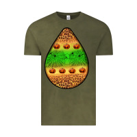Vintage Olive halloween pumpkin teardrop Vintage Tee - BundleAndBundleShop