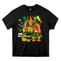 Black St. Patrick's Day gnomies with heart Heavy Core Tee - HowdyJamesFarm