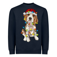 Navy christmas beagle Heavyweight Sweatshirt - RanaPortraitStore