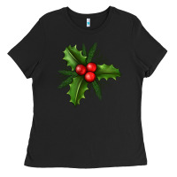 Black Mistletoe Ladies Tee - BundleAndBundleShop