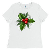 White Mistletoe Ladies Tee - BundleAndBundleShop
