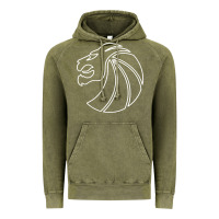Vintage Olive outline seven lions Vintage Hoodie - artisFamous