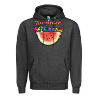 Charcoal Heather summer vibes Zipper Hoodie - JahusDesignShop