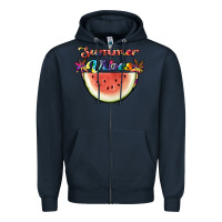 Navy summer vibes Zipper Hoodie - JahusDesignShop