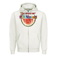 Oatmeal Heather summer vibes Zipper Hoodie - JahusDesignShop