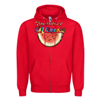 Red summer vibes Zipper Hoodie - JahusDesignShop