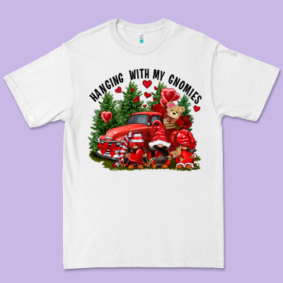 Valentine's Day Hanging With My Gnomies Premium Tee Designed By Fadigitalartstudio