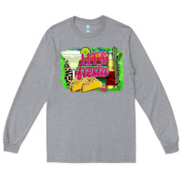 Heather Grey Lets Fiesta Long Sleeve Tee - CowhideDigitalArt