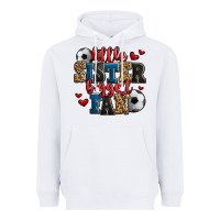 White little sister biggest fan soccer Heavyweight Hoodie - Jasminsmagicworld