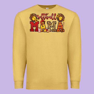 Softball Mama Premium Sweatshirt Designed By Jasminsmagicworld