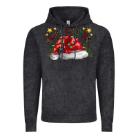 Vintage Black merry Christmas santa Vintage Hoodie - CowhideDigitalArt