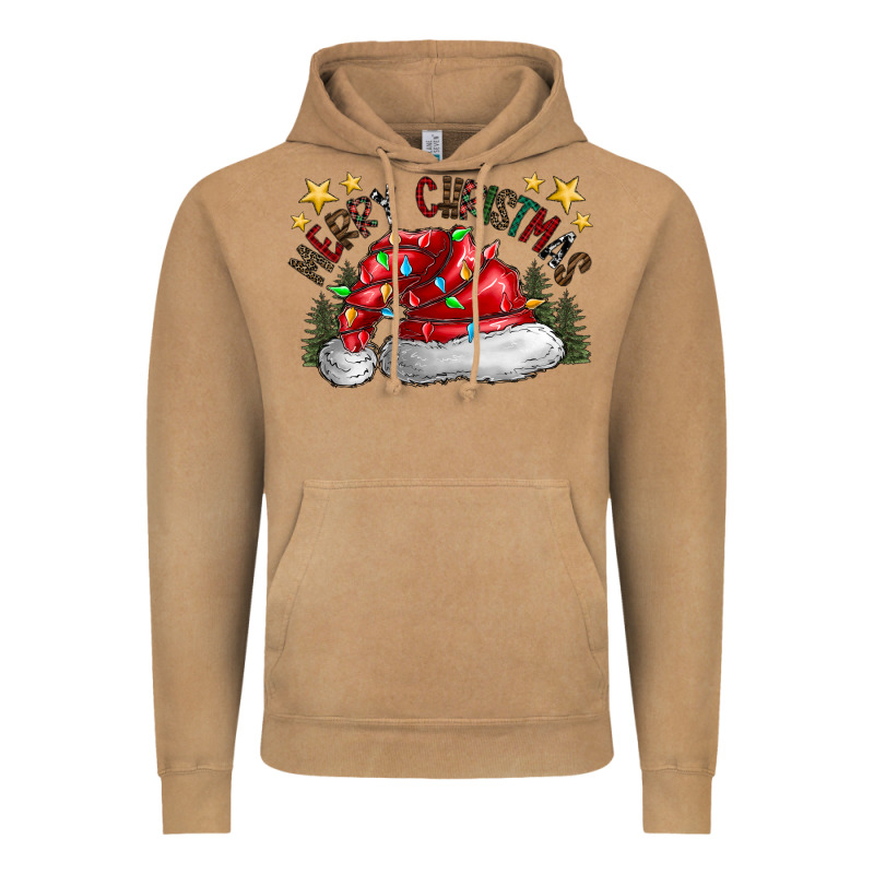 Merry Christmas Santa Vintage Hoodie by CowhideDigitalArt | Teevron