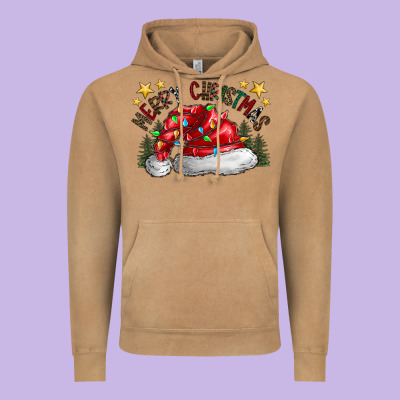 Merry Christmas Santa Vintage Hoodie Designed By Cowhidedigitalart