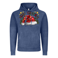 Vintage Denim merry Christmas santa Vintage Hoodie - CowhideDigitalArt