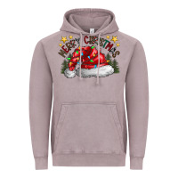 Vintage Zinc merry Christmas santa Vintage Hoodie - CowhideDigitalArt