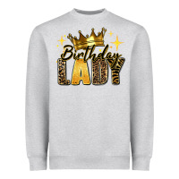 Heather Grey birthday lady Heavyweight Sweatshirt - RanaPortraitStore