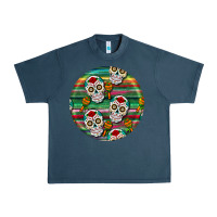 Midnight Navy hispanic heritage month round earrings 4 Urban Heavy Tee - BundleAndBundleShop