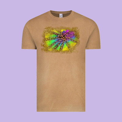Colorful Glitter Leopard Background Vintage Tee Designed By Ranaportraitstore