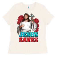 Bone Jesus Saves Ladies Tee - BundleAndBundleShop