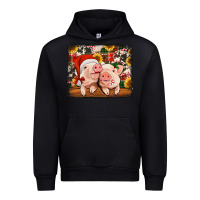 Black christmas pigs Urban Hoodie - Jasminsmagicworld