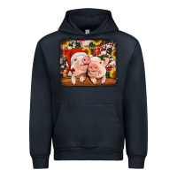 Navy christmas pigs Urban Hoodie - Jasminsmagicworld