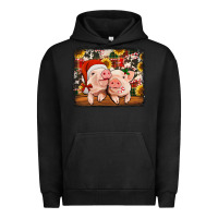 Pigment Black christmas pigs Urban Hoodie - Jasminsmagicworld