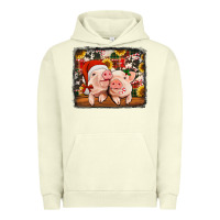 Pigment Pistachio christmas pigs Urban Hoodie - Jasminsmagicworld